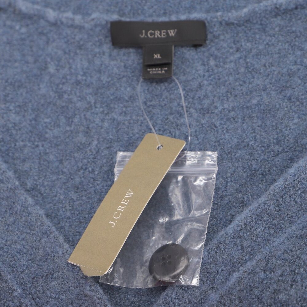 NWT J.CREW Stretch Bouclé Cardigan Sweater in Heather Lagoon Blue Boucle Size XL - Picture 8 of 10